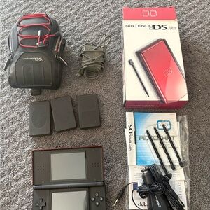 Nintendo DS Lite Black and Red Handheld Console Set